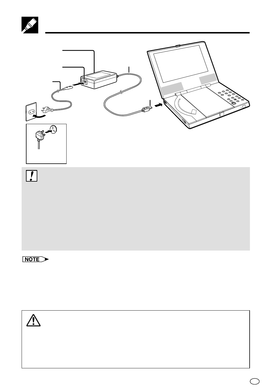 Using the ac adapter | Sharp DV-L70BL User Manual | Page 36 / 99