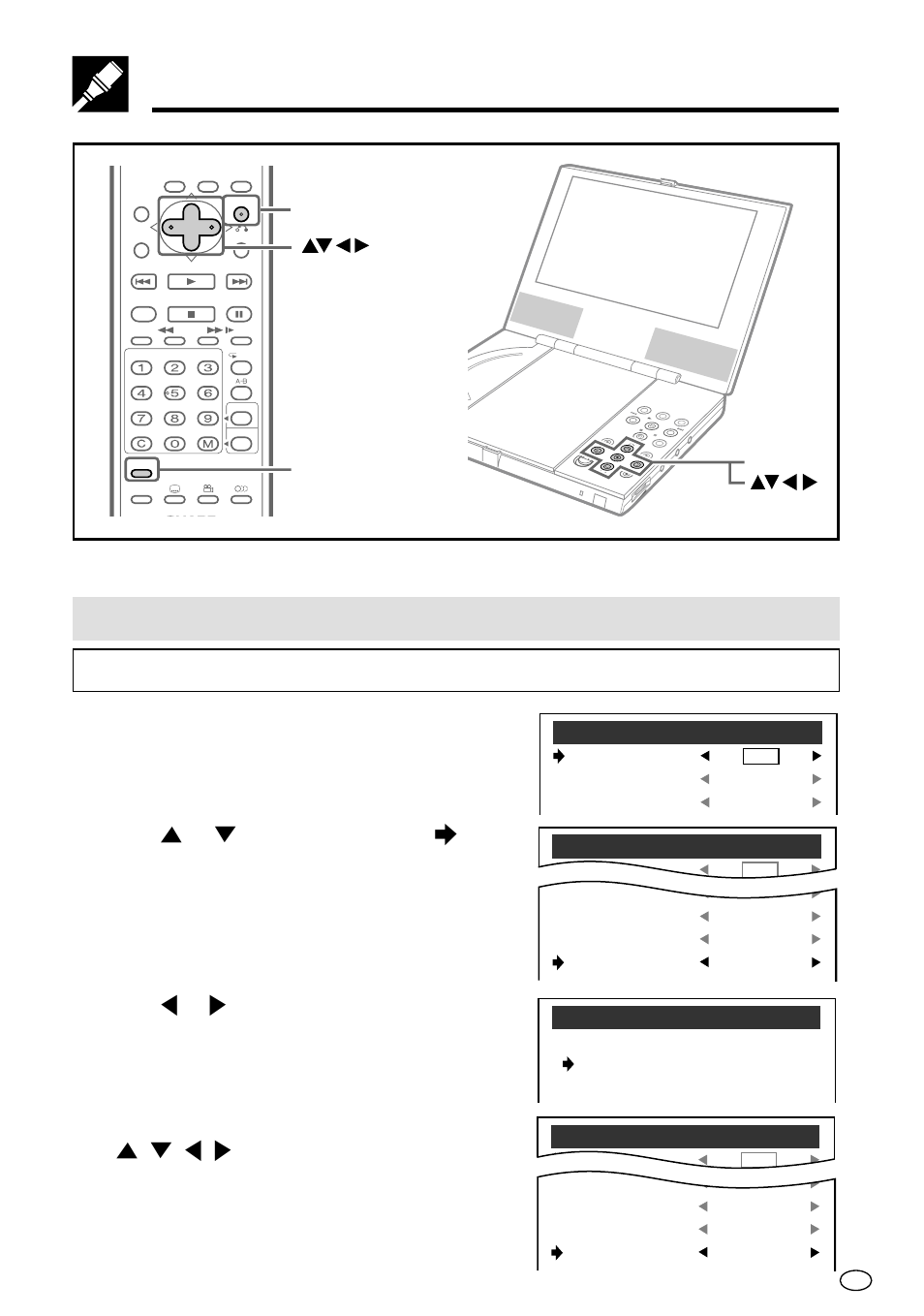 Disc menu language setting, Selecting 7 languages from disc menu language, Setup | Press setup to display the dvd set up screen, Enter setup, Enter, Dv up d se t, D i sc m nguage e nu l a | Sharp DV-L70BL User Manual | Page 52 / 99