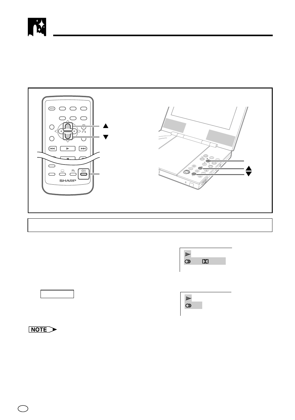 Audio selection (dvd, video cd only), Audio, 1 / 3 digital l + r | Sharp DV-L70BL User Manual | Page 75 / 99