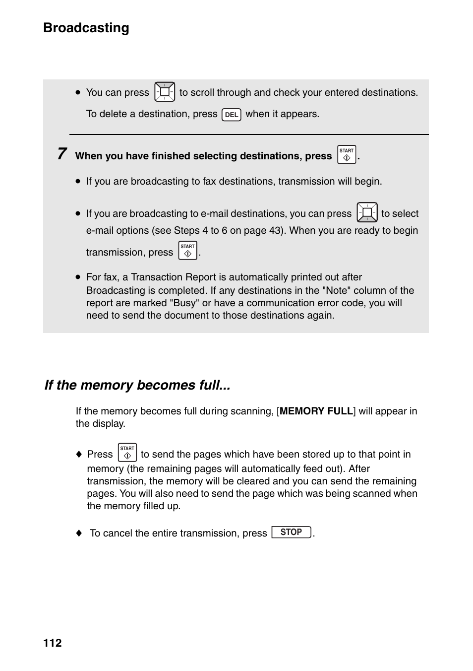 Broadcasting | Sharp FO-IS125N User Manual | Page 114 / 179