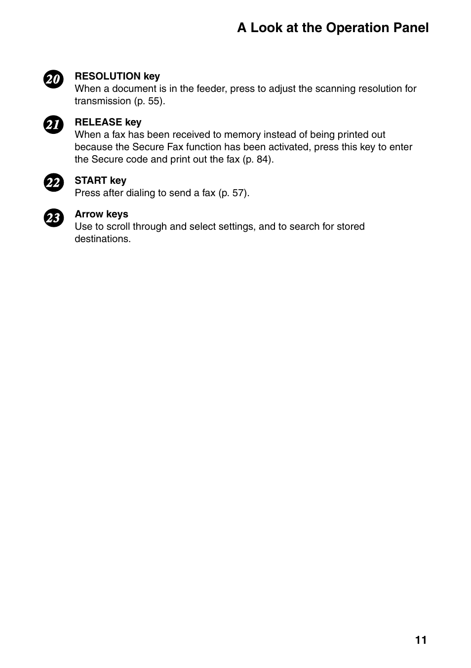 A look at the operation panel | Sharp FO-IS125N User Manual | Page 13 / 179