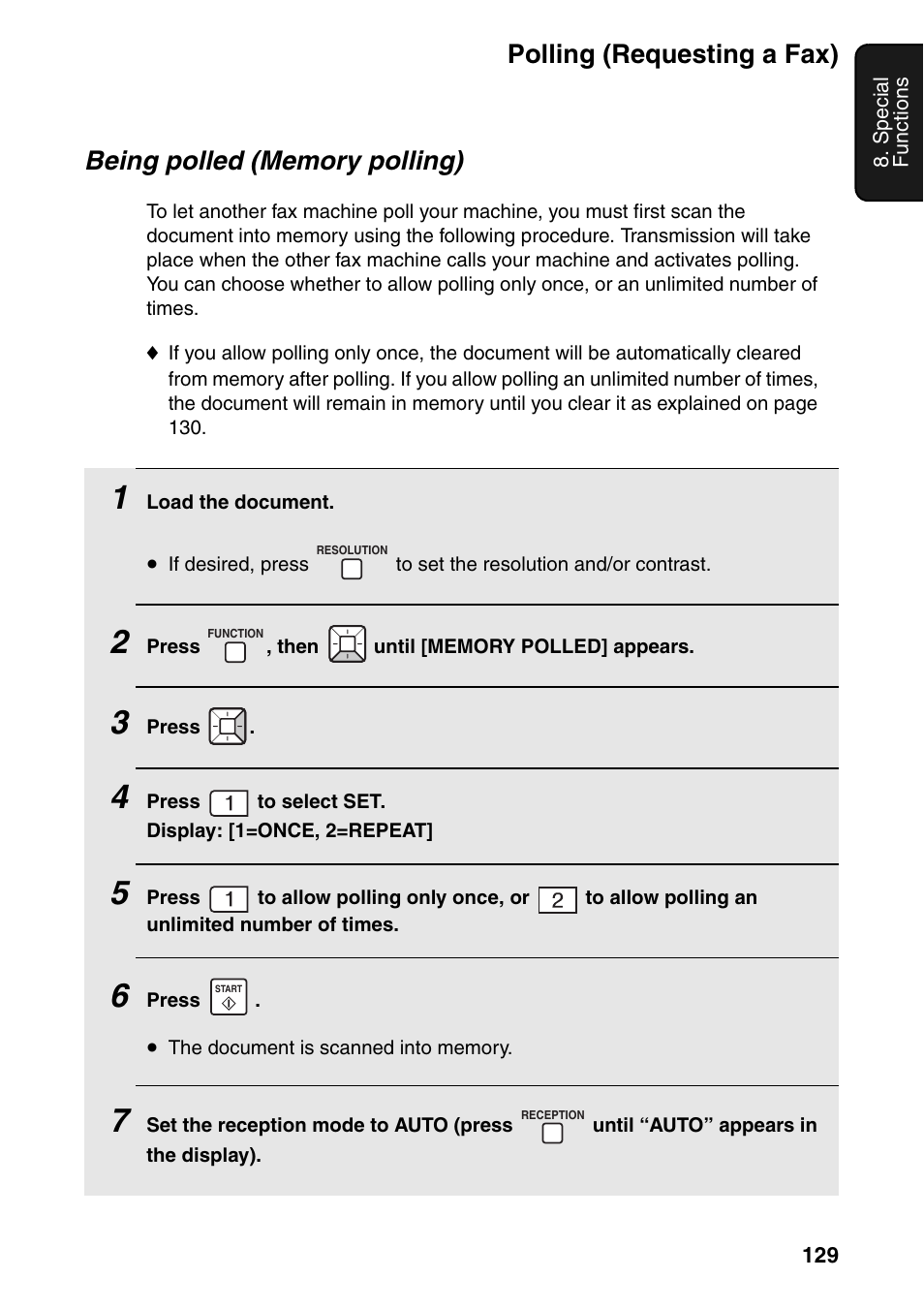 Polling (requesting a fax) | Sharp FO-IS125N User Manual | Page 131 / 179