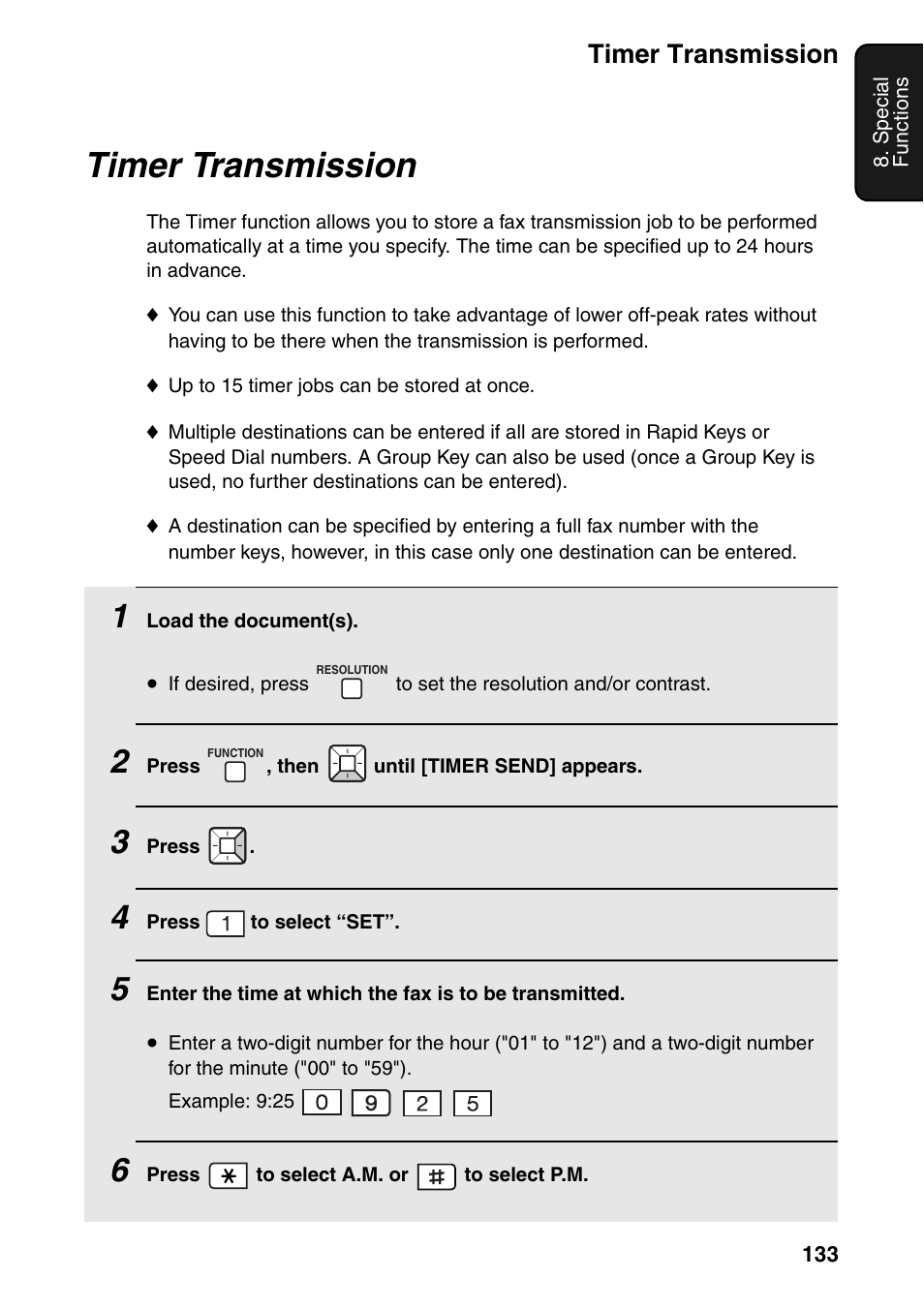 Timer transmission | Sharp FO-IS125N User Manual | Page 135 / 179