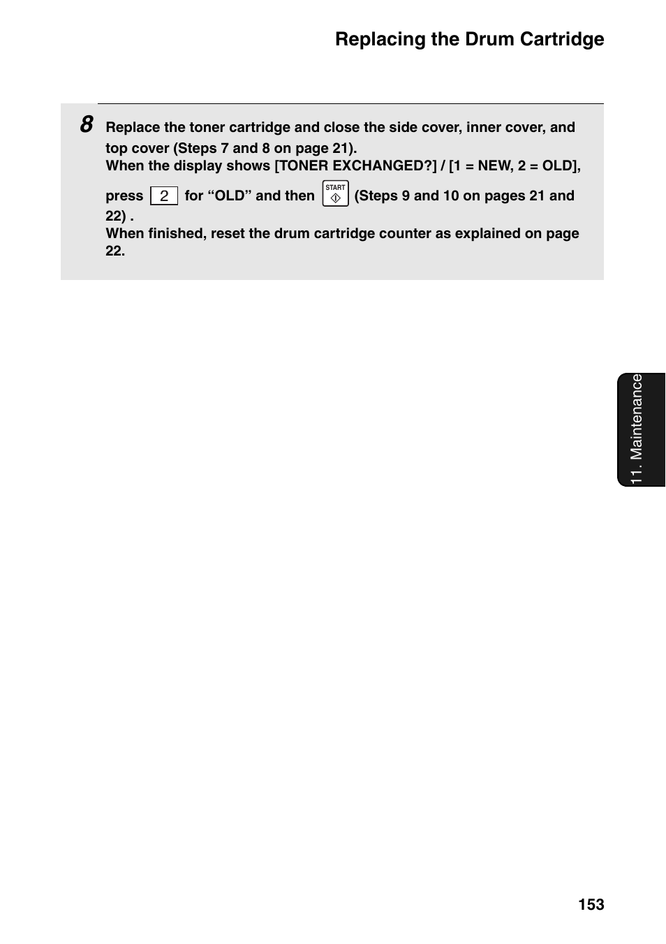 Replacing the drum cartridge | Sharp FO-IS125N User Manual | Page 155 / 179