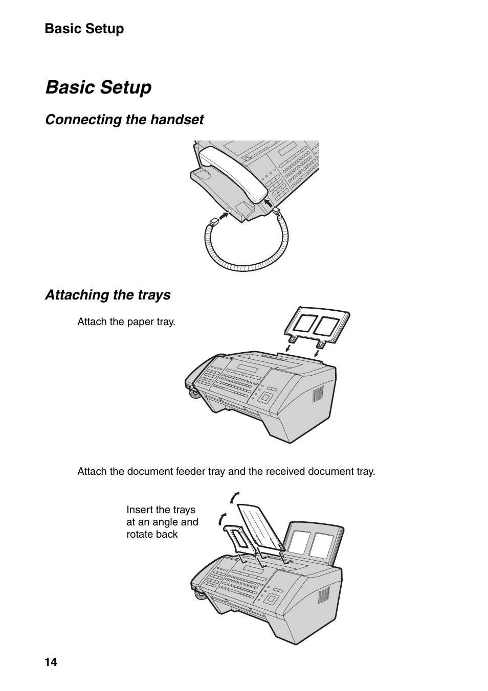 Basic setup | Sharp FO-IS125N User Manual | Page 16 / 179