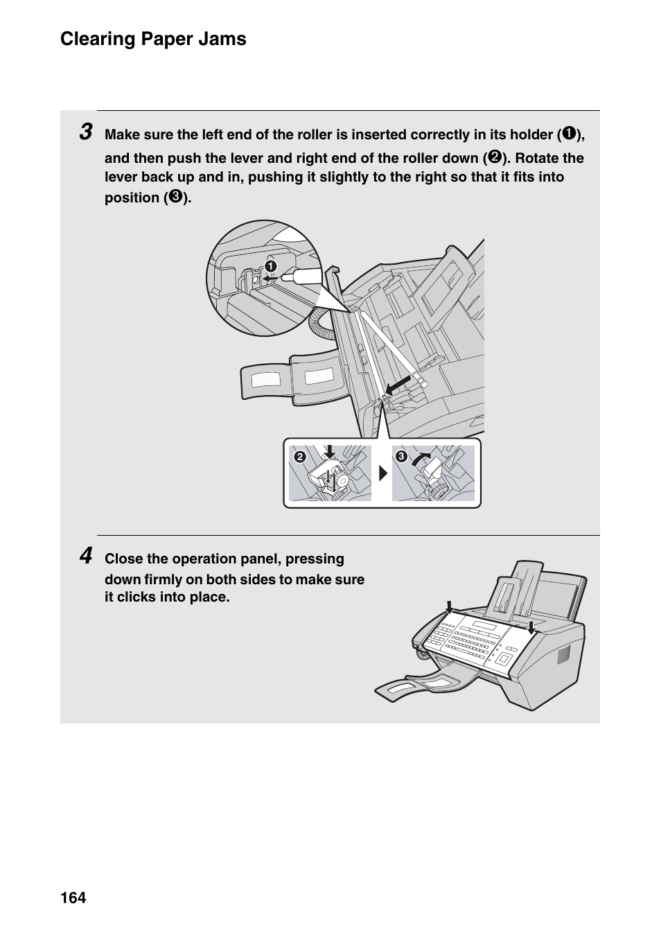 Clearing paper jams | Sharp FO-IS125N User Manual | Page 166 / 179