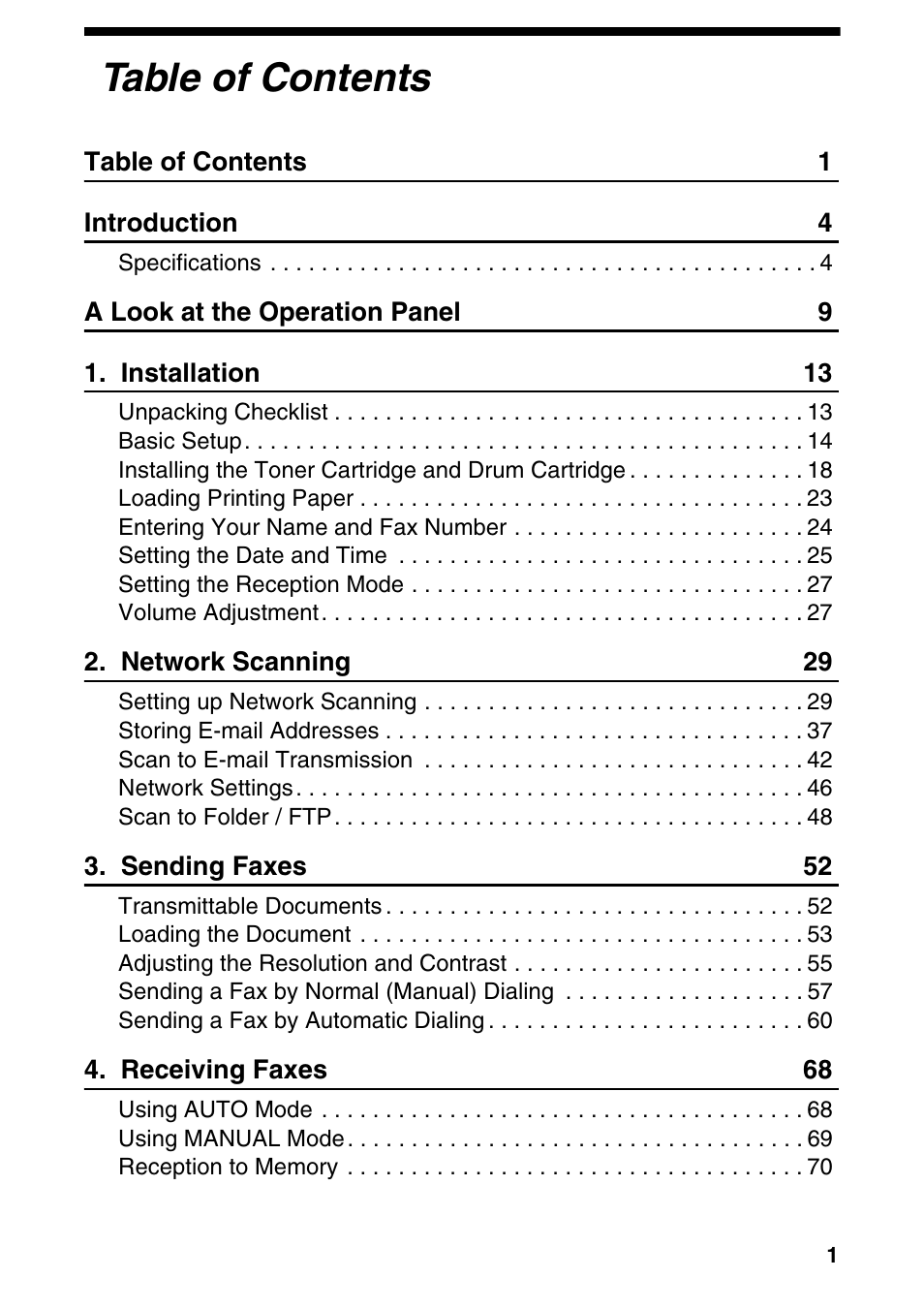 Sharp FO-IS125N User Manual | Page 3 / 179