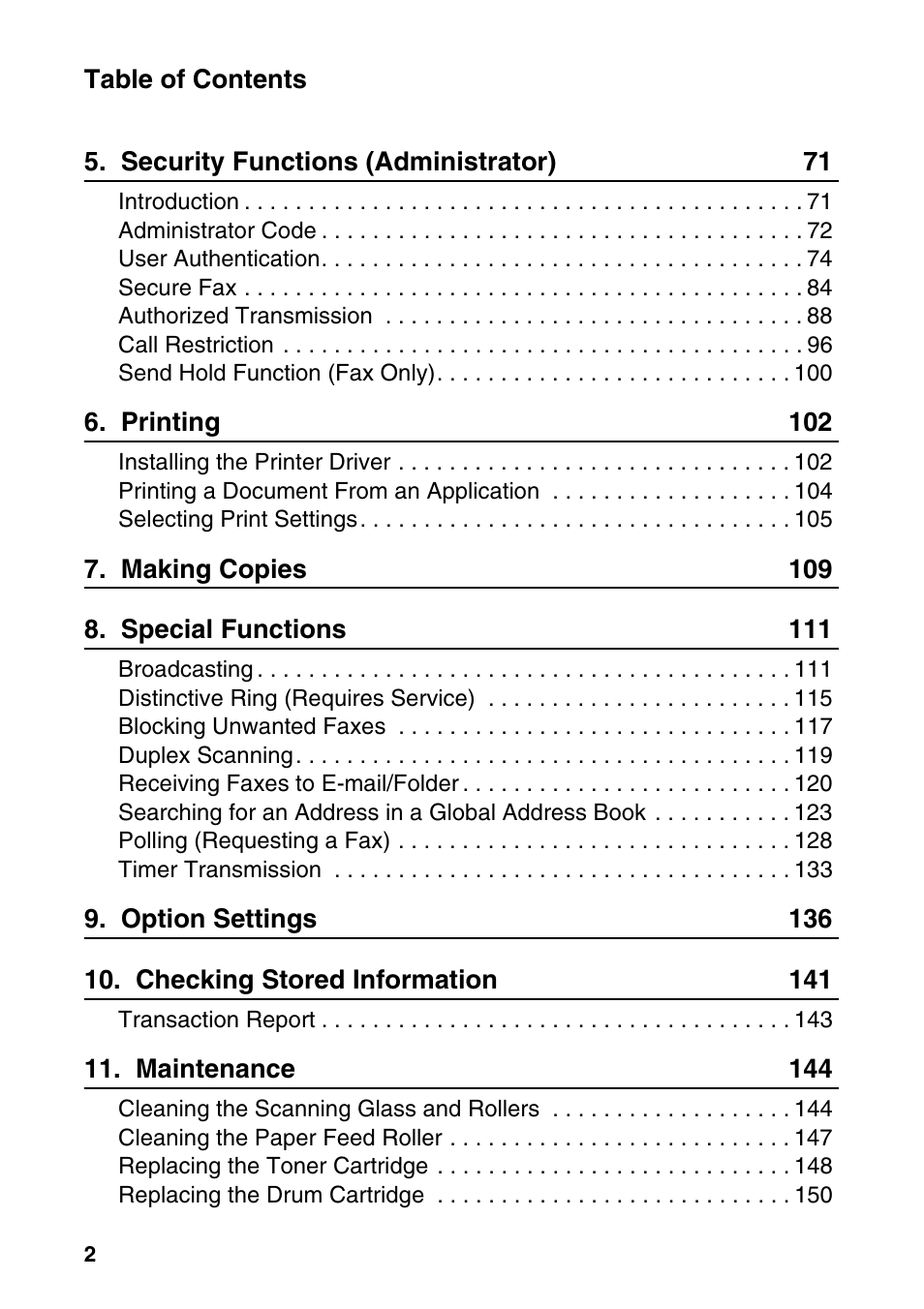 Sharp FO-IS125N User Manual | Page 4 / 179