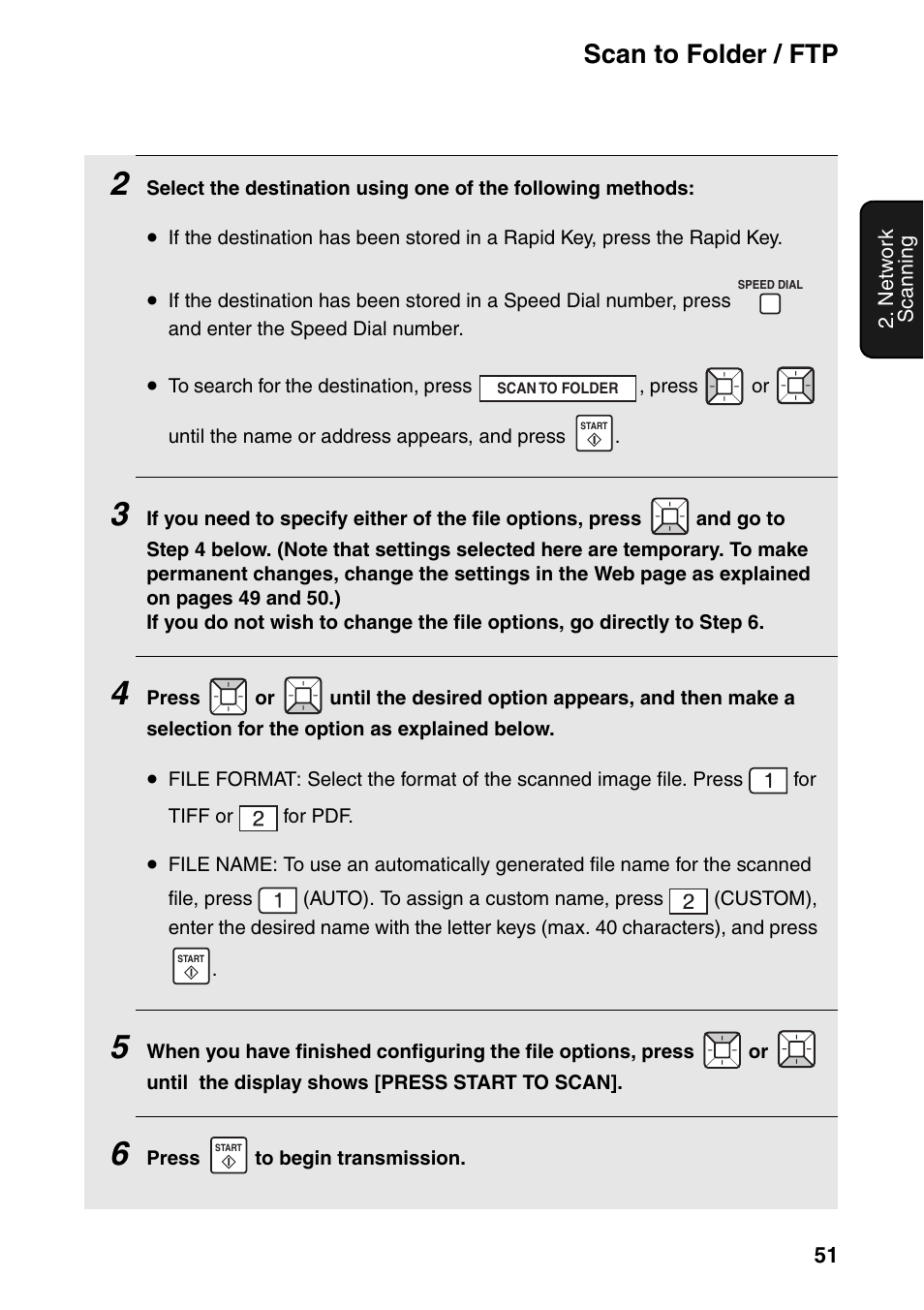 Scan to folder / ftp | Sharp FO-IS125N User Manual | Page 53 / 179