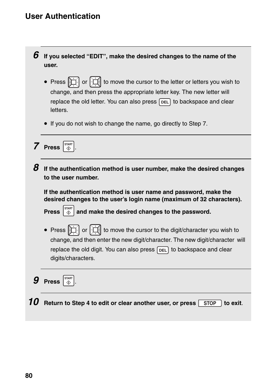 User authentication | Sharp FO-IS125N User Manual | Page 82 / 179