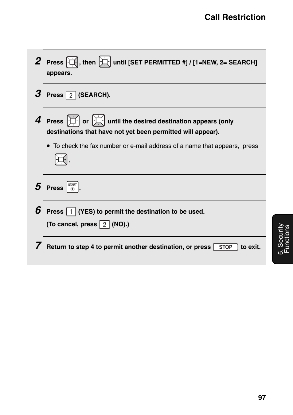 Call restriction | Sharp FO-IS125N User Manual | Page 99 / 179