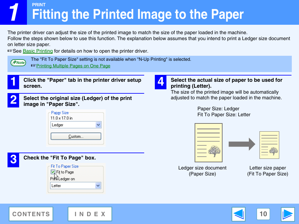 Fitting the printed image to the paper | Sharp AR-M160 User Manual | Page 10 / 33