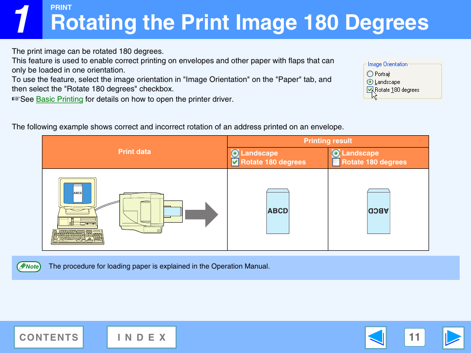 Rotating the print image 180 degrees | Sharp AR-M160 User Manual | Page 11 / 33