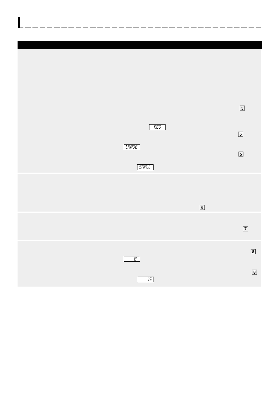 Reheat center chart | Sharp R-1501 User Manual | Page 24 / 40