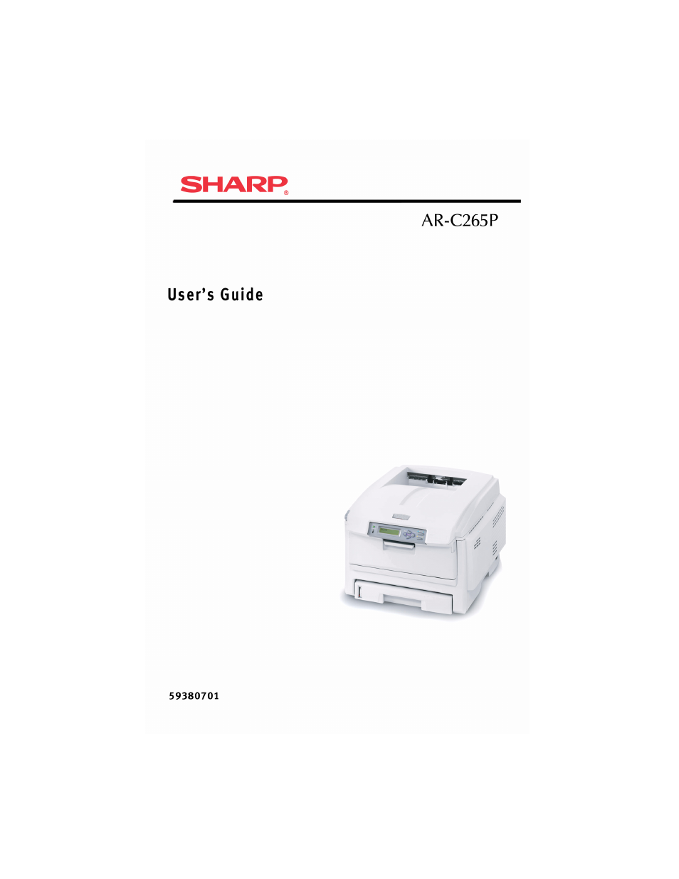 Sharp AR-C265P User Manual | 310 pages