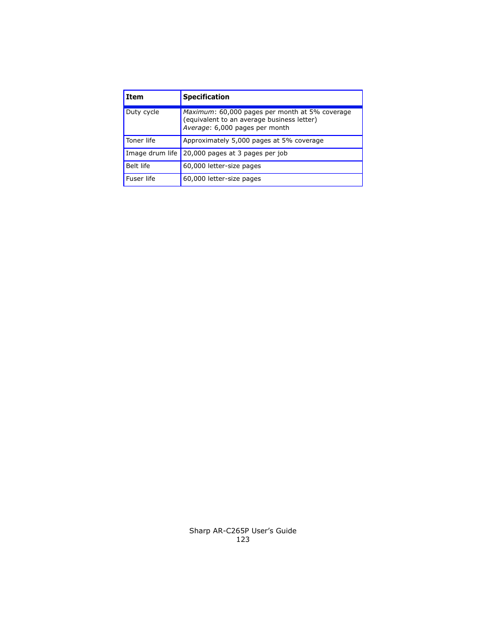 Sharp AR-C265P User Manual | Page 123 / 310