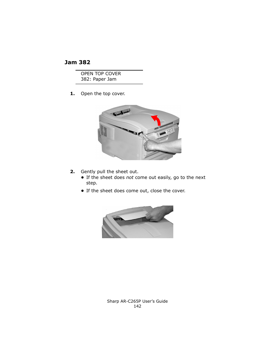 Jam 382 | Sharp AR-C265P User Manual | Page 142 / 310