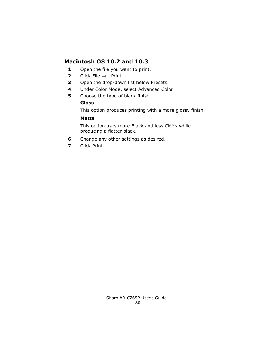 Macintosh os 10.2 and 10.3 | Sharp AR-C265P User Manual | Page 180 / 310