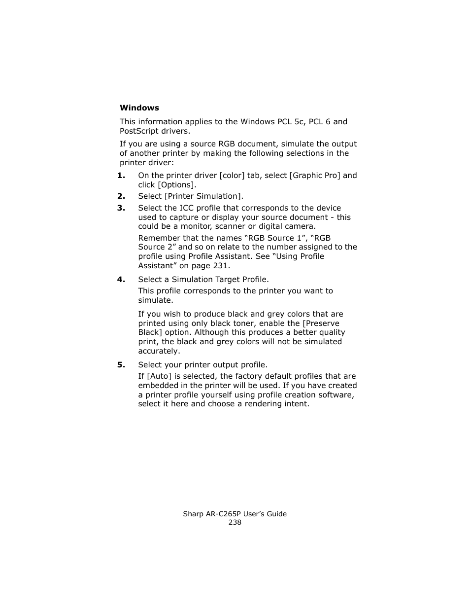 Windows | Sharp AR-C265P User Manual | Page 238 / 310