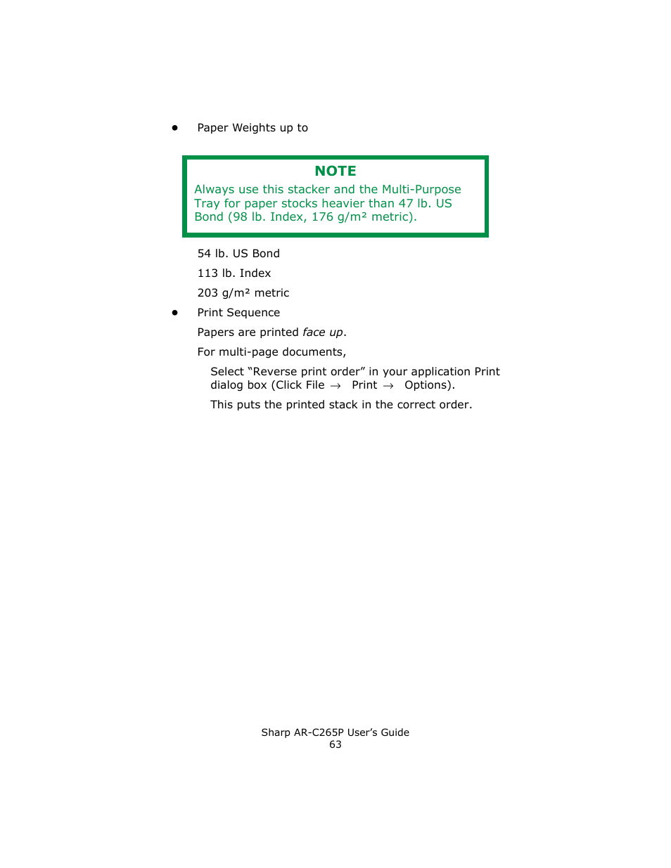 Sharp AR-C265P User Manual | Page 63 / 310