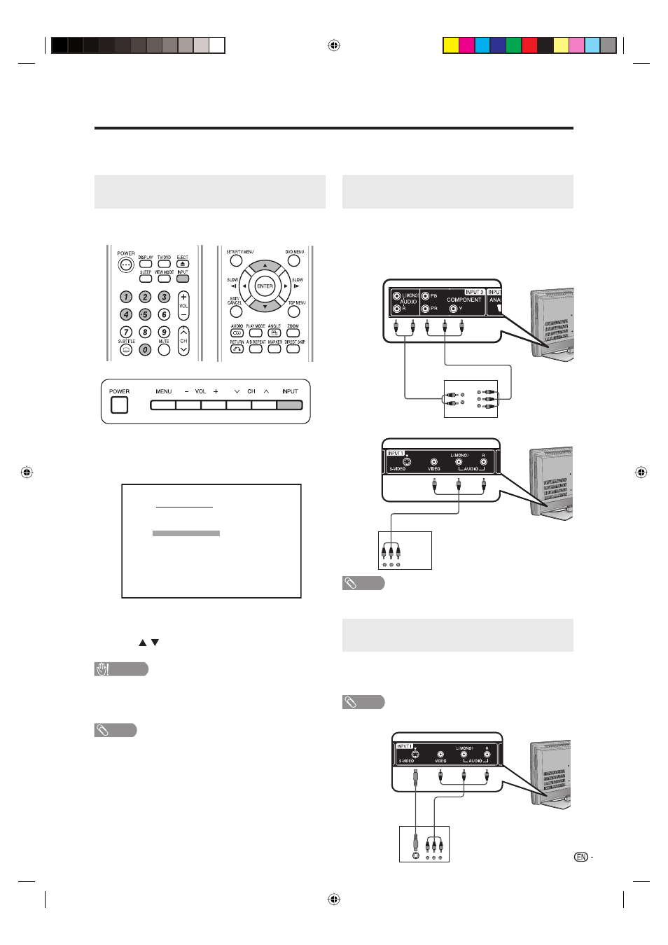 Using external equipment, Displaying an external equipment image, Connecting a vcr, game console or camcorder | Sharp Aquos LC 20DV20U User Manual | Page 20 / 52