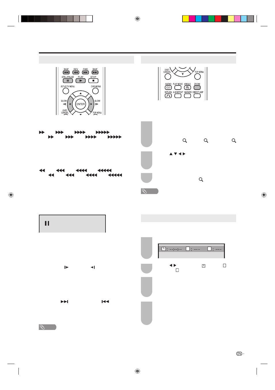 Special playback, Zooming, Locating desired scene | Sharp Aquos LC 20DV20U User Manual | Page 32 / 52