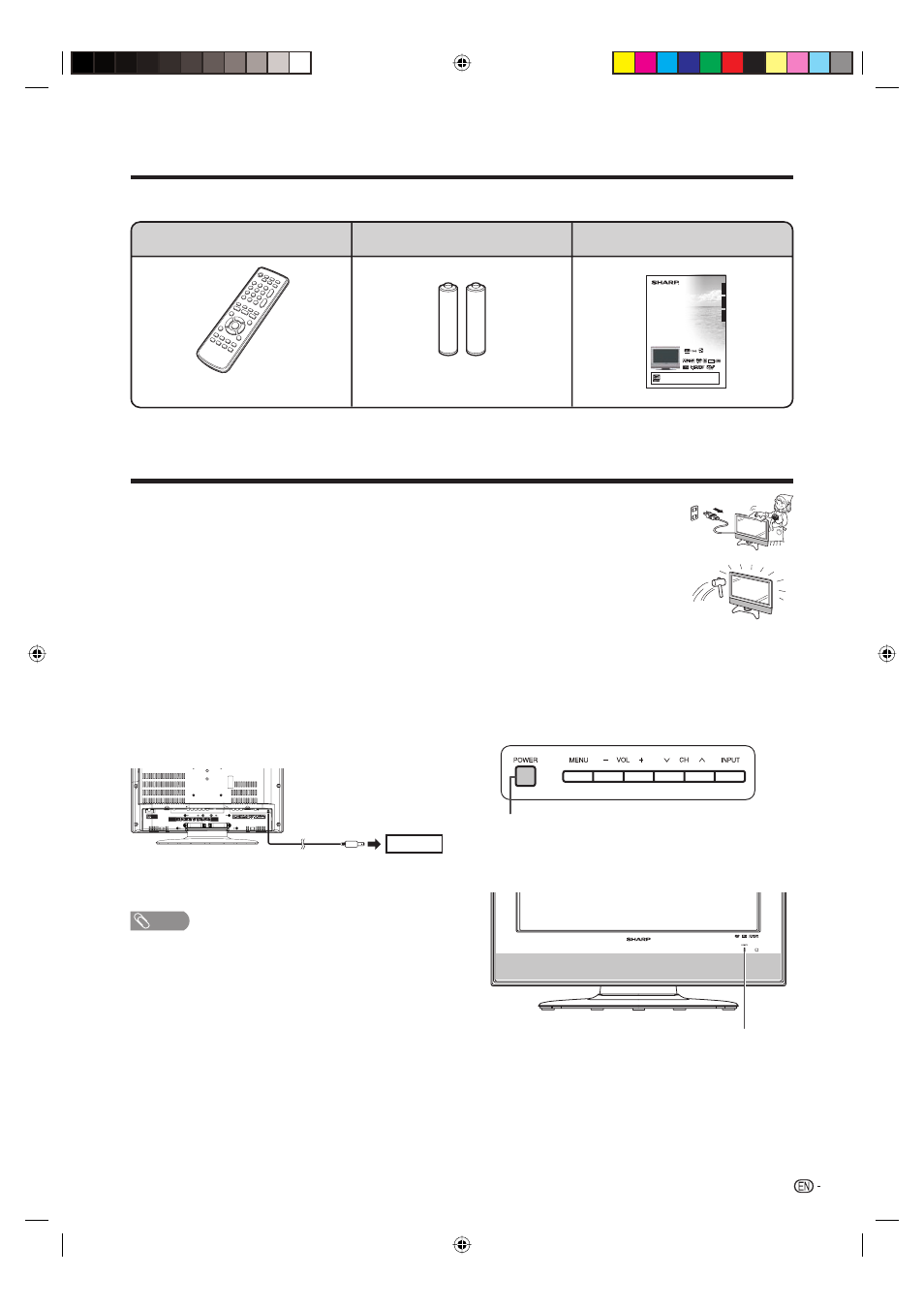 Supplied accessories, Quick reference | Sharp Aquos LC 20DV20U User Manual | Page 8 / 52