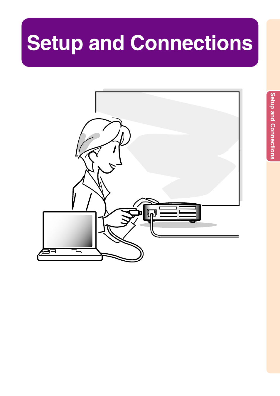 Setup and connections | Sharp PG-M20X User Manual | Page 19 / 86
