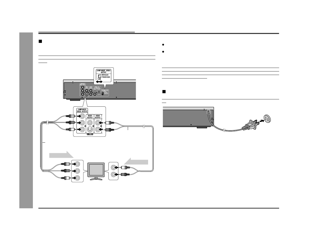 System connections (continued), Connecting the ac power cord | Sharp DV-AT4000 User Manual | Page 14 / 40