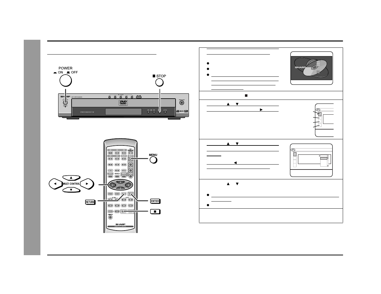 Changing the initial setting of dvd | Sharp DV-AT4000 User Manual | Page 16 / 40