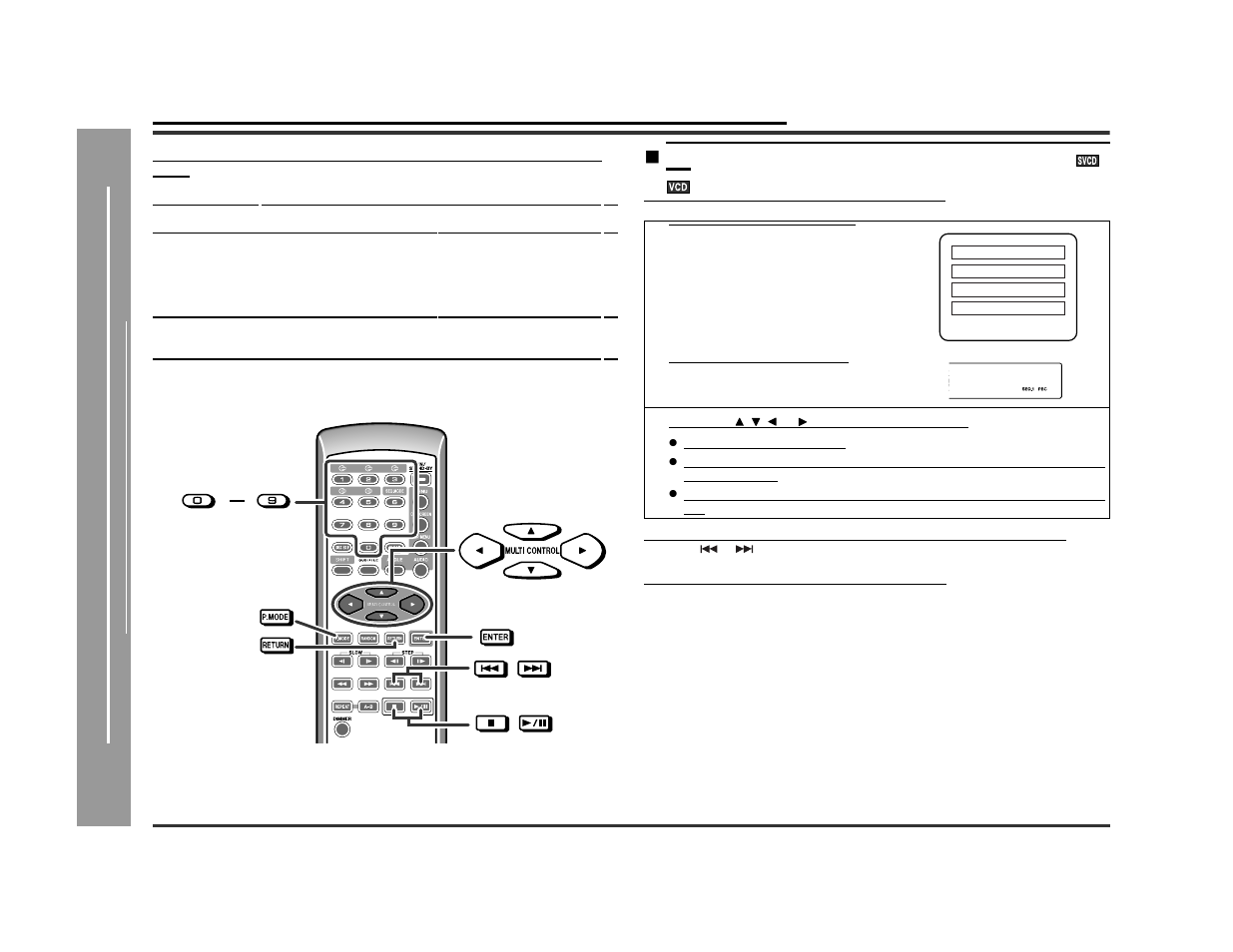 Video cd and super video cd playback, Video cd and super video cd operation, Video cd with p.b.c. (playback control) | Sharp DV-AT4000 User Manual | Page 32 / 40