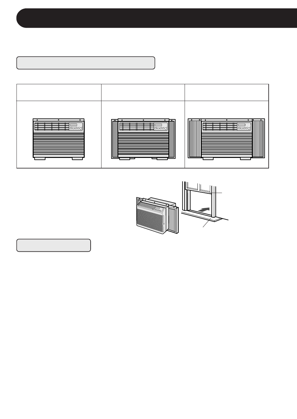 Installation instructions, Check window area, Location | Sharp ROOM AIR CONDITIONER AF-S80CX User Manual | Page 4 / 20