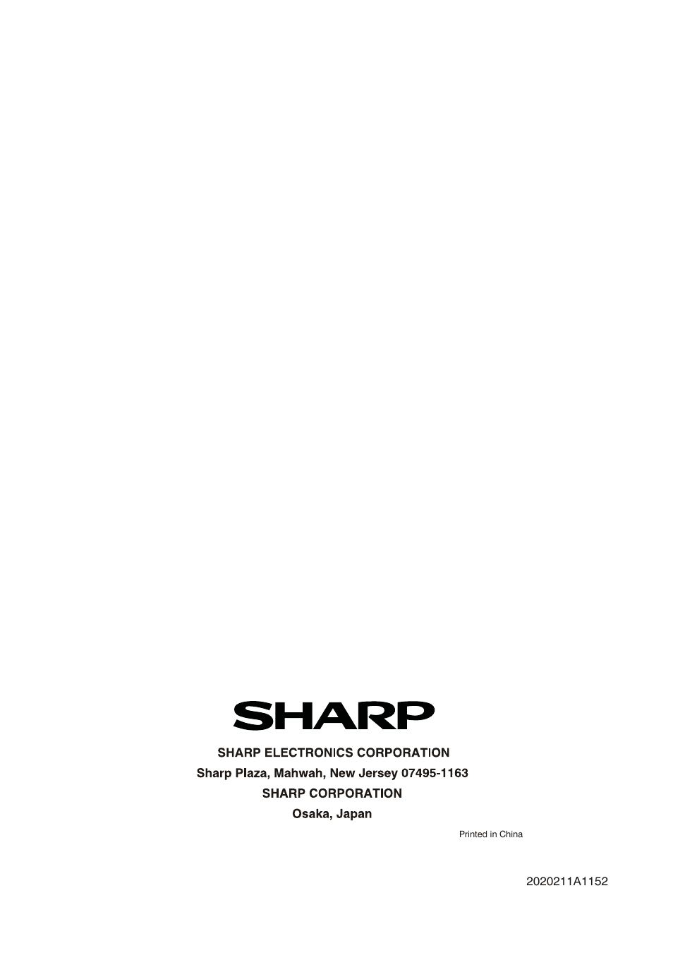 Sharp AF-S80RX User Manual | Page 20 / 20