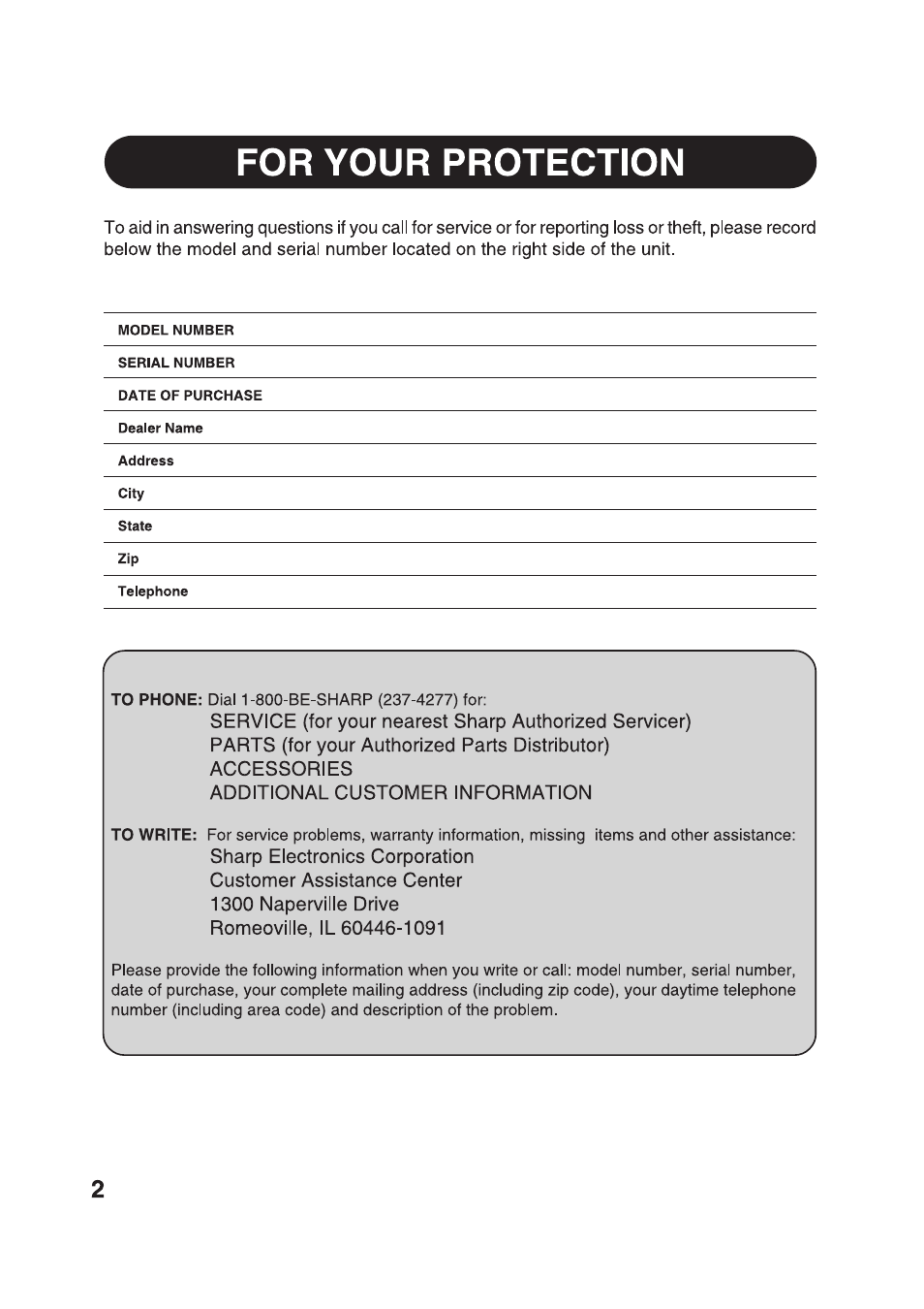 Sharp AF-Q80RX User Manual | Page 2 / 20