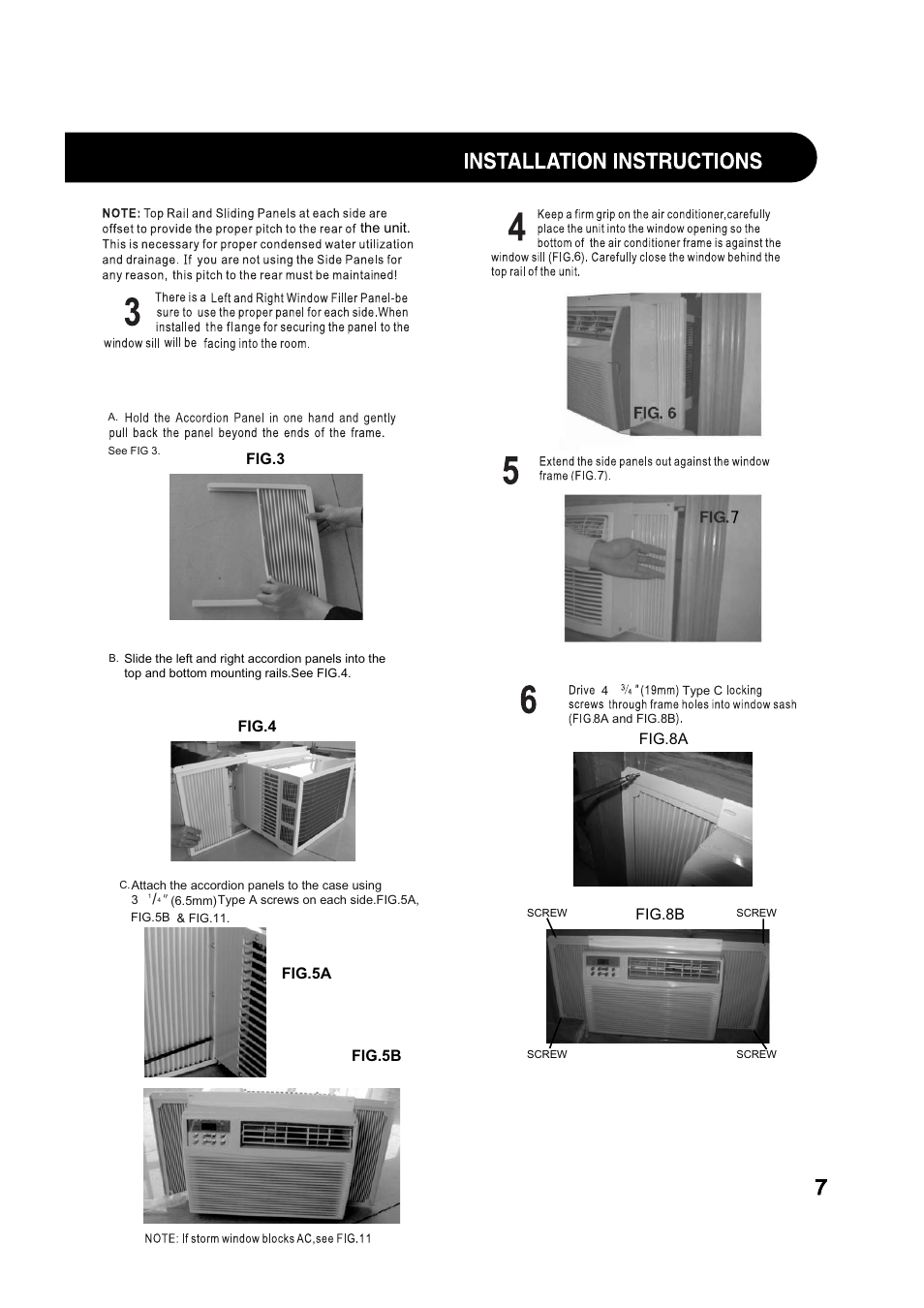 Fig.5a fig.5b, Fig.3 fig.4, Fig.8a | Fig.8b | Sharp AF-Q80RX User Manual | Page 7 / 20