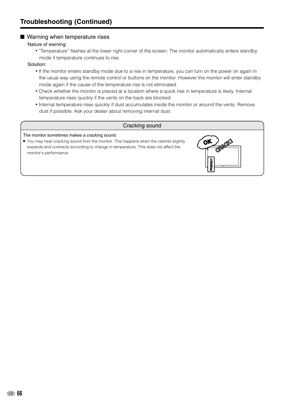 66 troubleshooting (continued) | Sharp LC-M3700 User Manual | Page 67 / 73