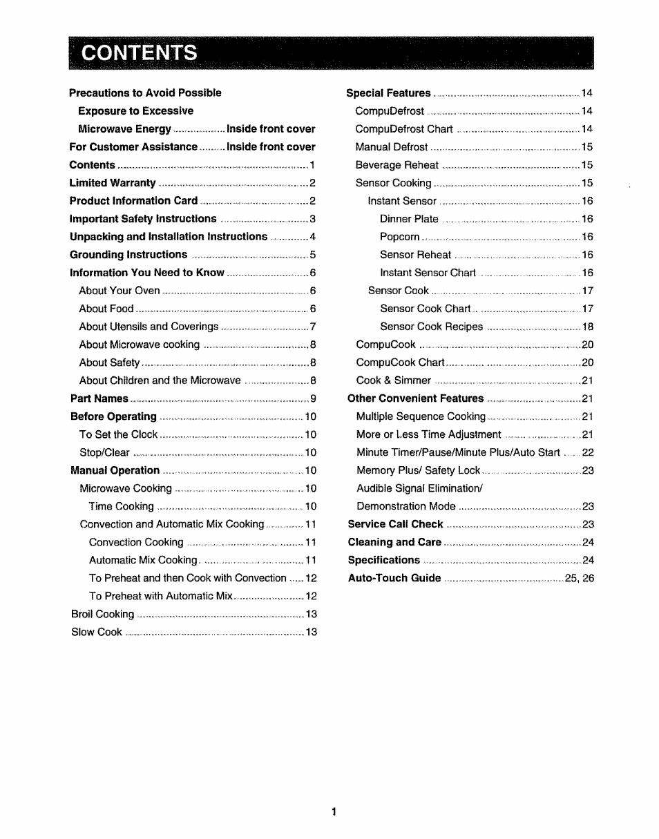 Sharp R-9H84B User Manual | Page 3 / 28