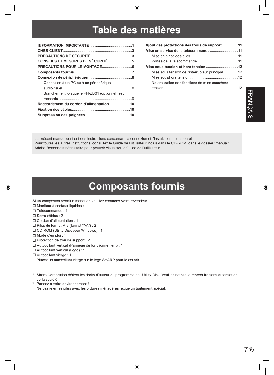 Sharp PN-E601 User Manual | Page 21 / 64