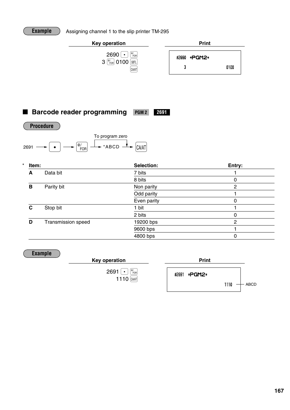 Barcode reader programming | Sharp ER-A520 User Manual | Page 169 / 229