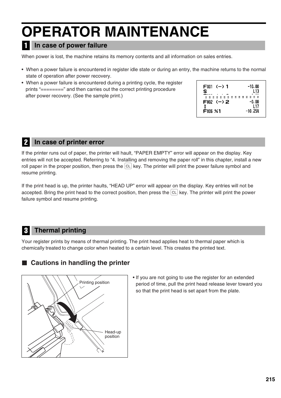 Operator maintenance | Sharp ER-A520 User Manual | Page 217 / 229