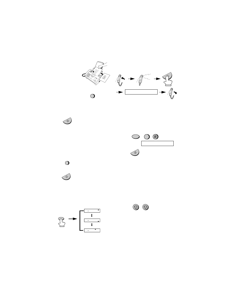 Sending faxes, Receiving faxes, Recording an outgoing message | Quick reference guide 123 | Sharp UX-465L User Manual | Page 125 / 136