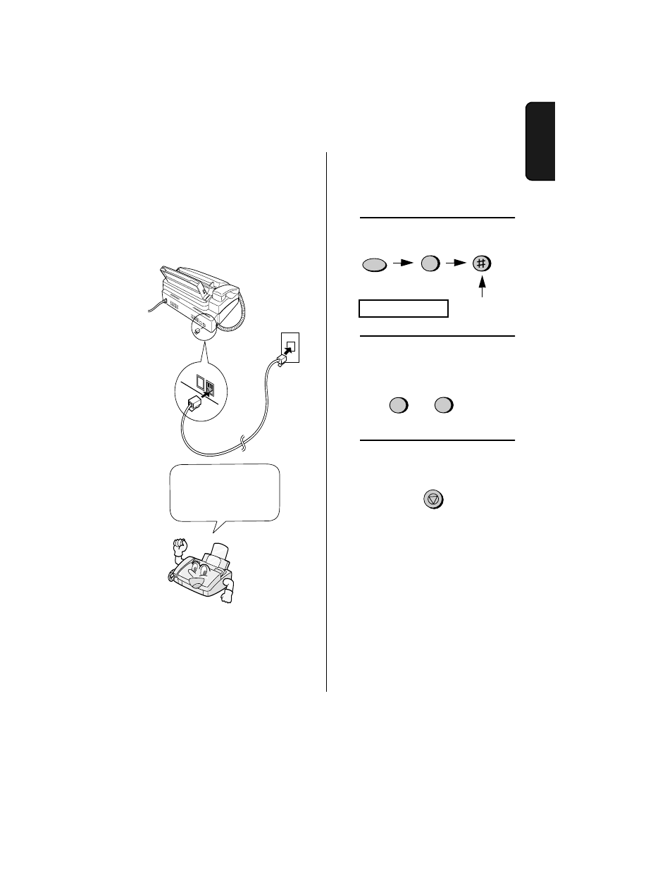 Connecting the telephone line cord | Sharp UX-465L User Manual | Page 13 / 136