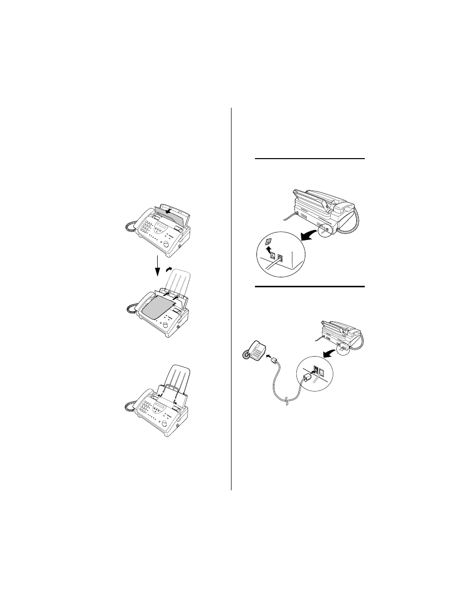 Attaching the tray extension and document support, Extension phone (optional), Connections 12 | Sharp UX-465L User Manual | Page 14 / 136