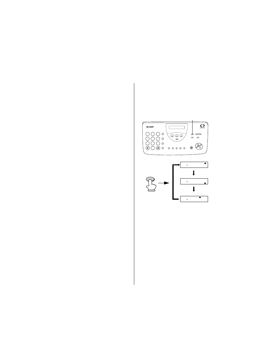 Setting the reception mode, Setting the reception mode 24 | Sharp UX-465L User Manual | Page 26 / 136