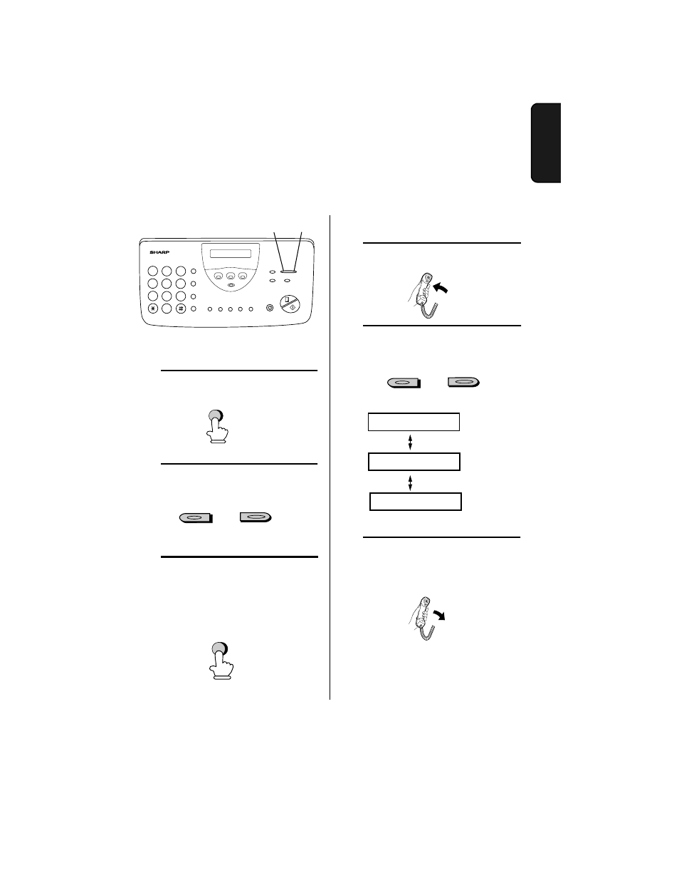 Volume adjustment, Speaker, Handset | Sharp UX-465L User Manual | Page 27 / 136