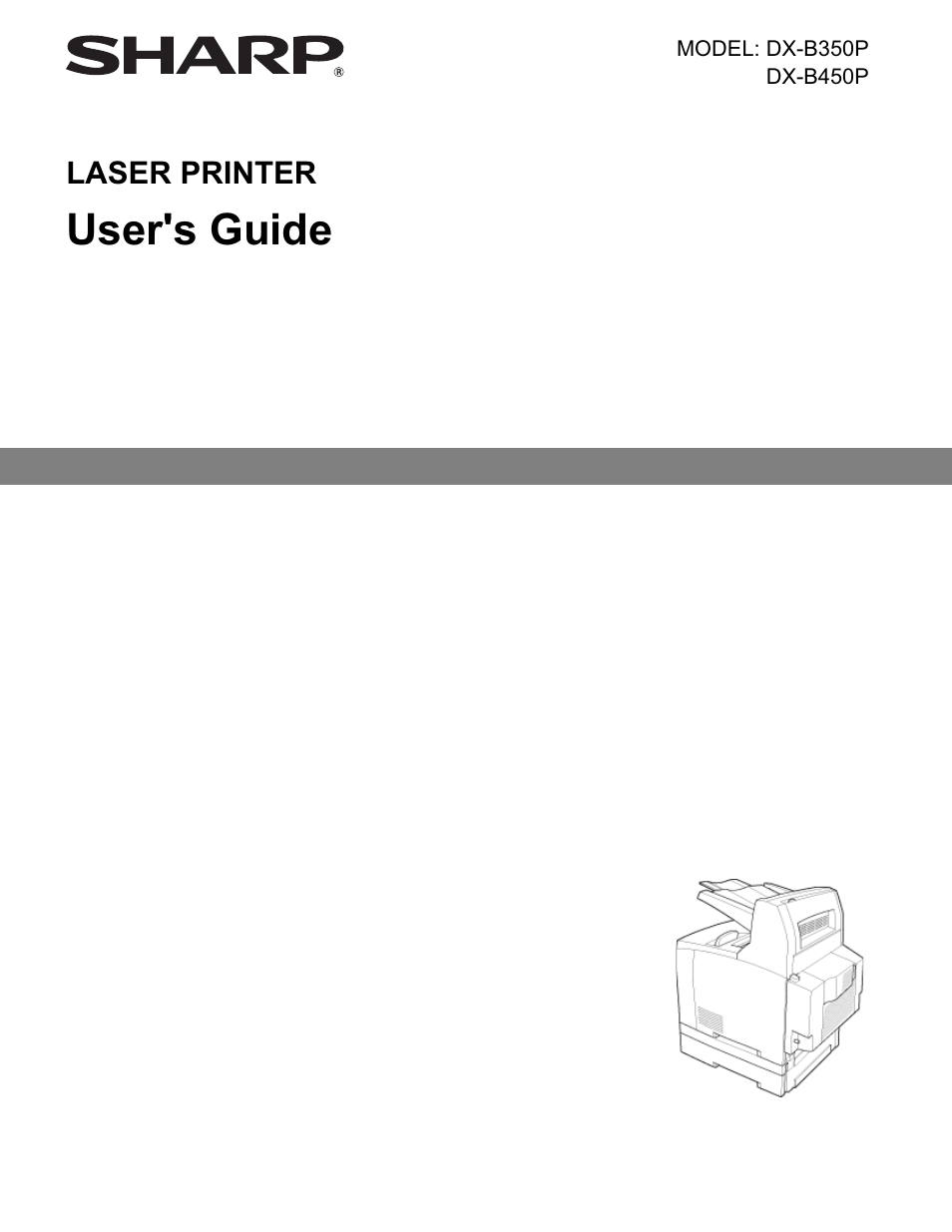 Sharp DX-B450P User Manual | 146 pages