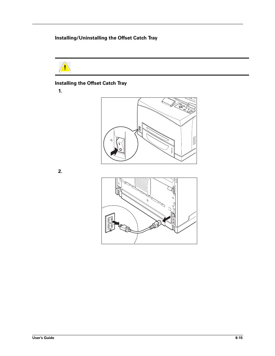 Installing/uninstalling the offset catch tray, Installing the offset catch tray | Sharp DX-B450P User Manual | Page 103 / 146