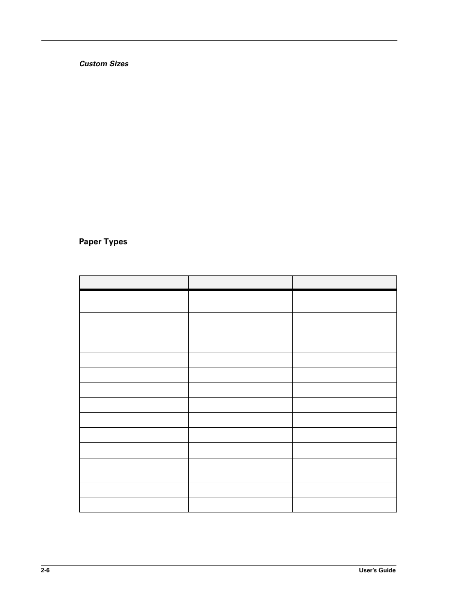 Paper types, Custom sizes -6, Paper types -6 | Sharp DX-B450P User Manual | Page 14 / 146