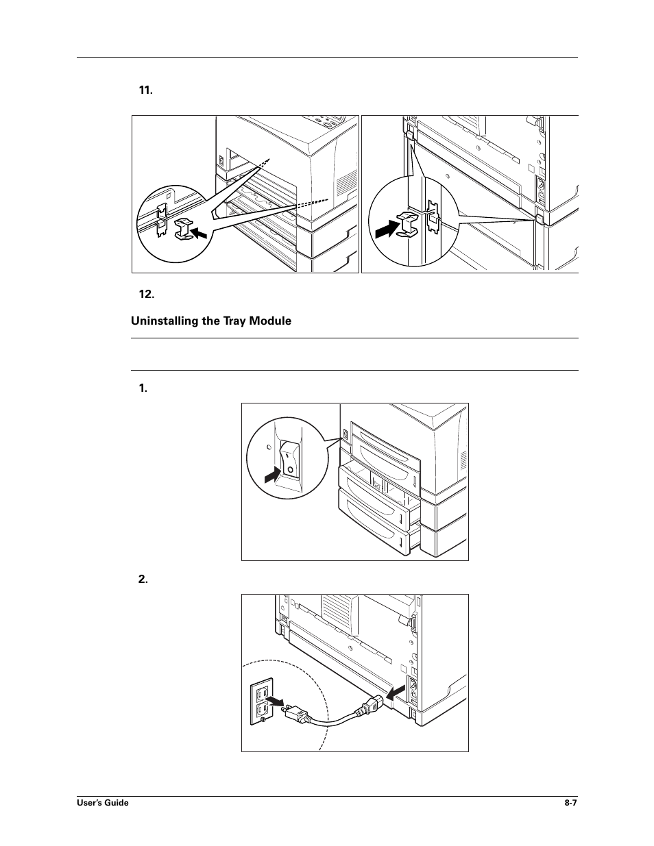Uninstalling the tray module, Uninstalling the tray module -7 | Sharp DX-B450P User Manual | Page 95 / 146
