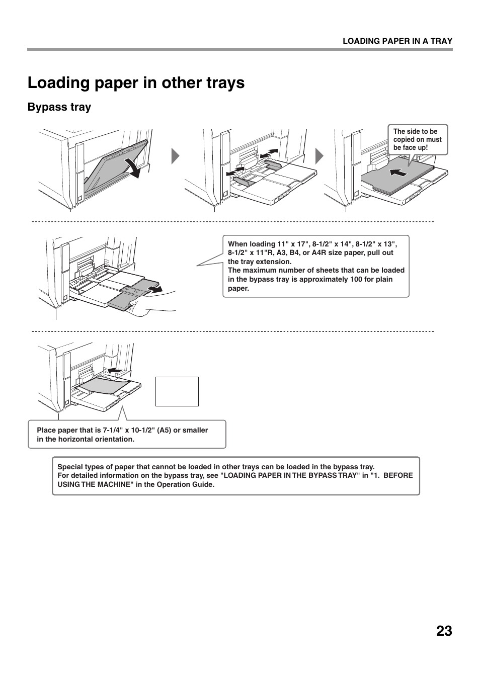 Loading paper in other trays | Sharp CINSE4653DS51 User Manual | Page 25 / 56